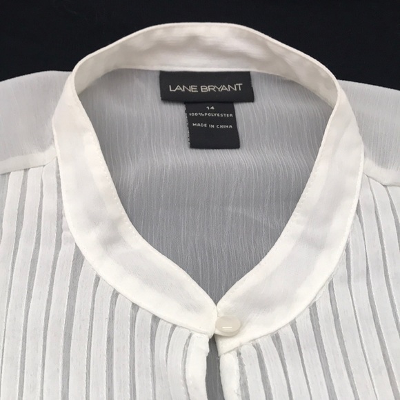 🌺Lane Bryant off white sheer  blouse size 14 - Picture 2 of 7